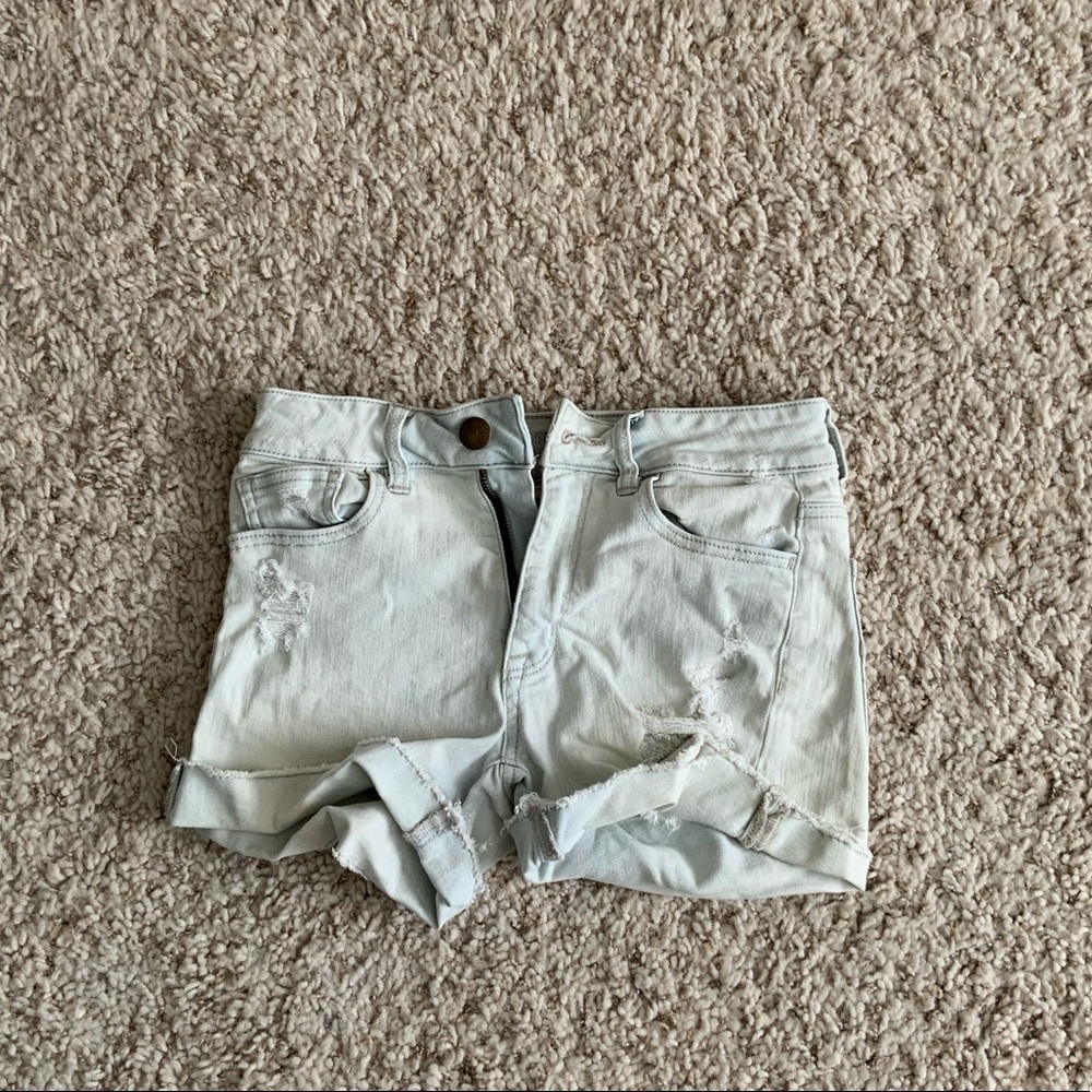 Jean shorts.